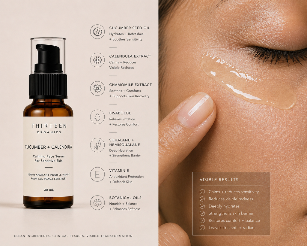 Cucumber + Calendula Calming Face Serum for Sensitive Skin