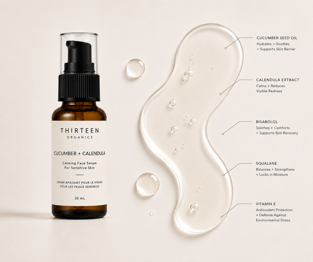 Cucumber + Calendula Calming Face Serum for Sensitive Skin